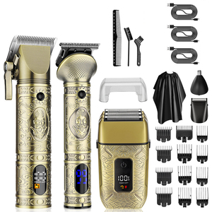 Tondeuse à barbe électrique 3 en 1, <span class=keywords><strong>coupe</strong></span> <span class=keywords><strong>de</strong></span> <span class=keywords><strong>cheveux</strong></span> professionnelle à plusieurs niveaux, pour hommes - Product Image 1