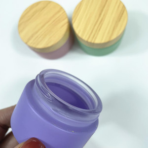 Barattoli e contenitori <span class=keywords><strong>di</strong></span> vetro Multicolor a basso prezzo <span class=keywords><strong>vasetto</strong></span> <span class=keywords><strong>di</strong></span> crema per il corpo in vetro rotondo barattolo <span class=keywords><strong>di</strong></span> <span class=keywords><strong>lavanda</strong></span> smerigliato - Product Image 5