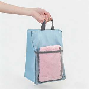 שק אחסון נעליים נייד עמיד לאבק עם רשת, שק ארגונית מזוודות עמיד בפני לחות מ-RPET עם רוכסן, שקיות נעליים לנסיעות - Product Image 4