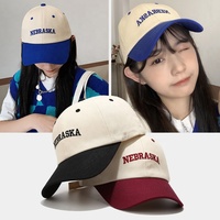 Casquette de baseball classique bicolore broderie personnalisée logo papa casquette chapeau pour les sports de plein air protection solaire visière chapeaux et casquettes