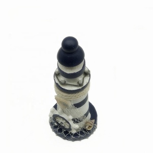 ของที่ระลึกของเกาะประภาคารไม้ทาสีด้วยมือสำหรับตกแต่งบ้าน - Product Image 5