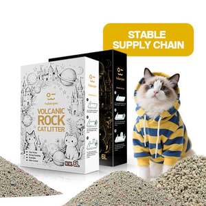 Arena para Gatos de Roca Volcánica de Aglutinación Rápida, Libre de Polvo, Venta al por Mayor de Fábrica OEM ODM, Entrega Rápida - Product Image 1