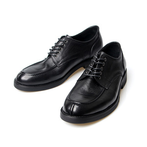Chaussures en cuir pour hommes, style britannique, décontractées, rétro, en cuir de vachette pleine fleur vieilli, bout norvégien, couleur unie 1107-14 - Product Image 4