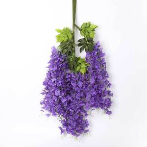 Fleurs de glycine artificielles en soie en gros, fleurs de glycine suspendues, fleurs de glycine blanches préservées, idéales pour la maison et les mariages, produit le plus vendu - Product Image 6