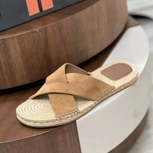 Sandalias de Verano Ecológicas para Hombre, Espadriles Cosidas a Mano, de Gamuza de Cáñamo, con Suela de Goma Antideslizante y Plataforma Abierta - Product Image 2