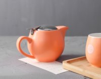 Bouilloire à thé en céramique 350ml couvercle de filtre en acier inoxydable infuseur conception simple pour la maison bureau hôtel restaurant thé infusion de fruits