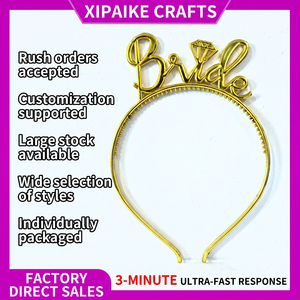 Fascia per capelli in plastica con diamanti a caratteri corsivi, accessorio per capelli per addio al nubilato, matrimonio, festa della sposa, direttamente dalla fabbrica - Product Image 1