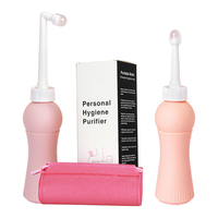 Pulvérisateur de bidet portable rose de luxe 500 ml, pulvérisateur de toilette à main, bouteille de lavage de voyage, accessoire d'hygiène personnelle pour salle de bain
