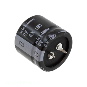 ตัวเก็บประจุแบบ Through Hole รุ่น LGX2G181MELB25 ยี่ห้อ CAP ALUM ความจุ 180UF 20% 400V แบบ Snap TH 180 uF - Product Image 1