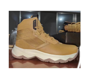 Botas tácticas personalizadas DFA01 azul y negro, transpirables, de corte alto, medio y bajo. - Product Image 4