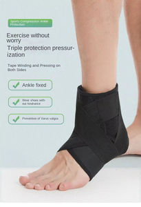 Attelle de cheville sportive ajustable en gros, élastique, respirante, à compression, avec silicone antidérapant pour la récupération - Product Image 6