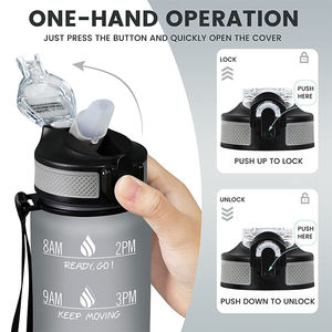 LOGOTIPO personalizado fosco garrafas de água motivacionais com palha removível - Product Image 5