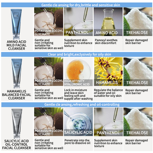 Tùy Chỉnh Hữu Cơ Người Đàn Ông Của Dầu-Kiểm Soát Sữa Rửa Mặt Tự Nhiên Nhẹ Cân Bằng Dưỡng ẩm Cho Da Nhạy Cảm Và Khô Bọt Hình Thức - Product Image 2