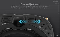Lunettes FPV Skyzone SKY04O PRO avec double écran OLED 720p, récepteur Steadyview 5.8G 48CH, champ de vision de 42 degrés, suivi de tête, casque HD pour drone
