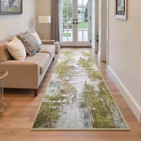 Tapis de couloir personnalisé 2x6 pieds, crème beige gris, lavable, doux, imprimé, style vintage rétro nordique vieilli, pour entrée et couloir de la maison