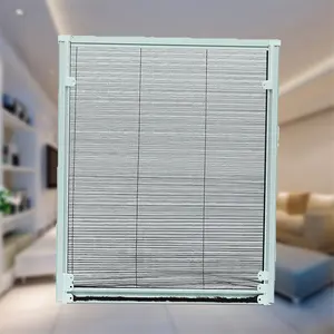 Customized Size Material Anti Mosquito Metal Pleated Screen Window Pleat Pet Plisse Screen Mesh