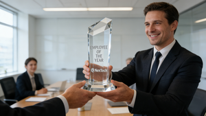 Elegante Trofeo in Acrilico |   Incisione personalizzata con stampa UV |   Premio Eco-Friendly per il Personale e gli Ottimi Risultati dell'Ufficio Annuali - Product Image 4