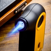 Ensemble de cigares portable LUBINSKI, briquet à flamme jet, coupe-cigares en métal, cendrier en céramique, ensemble de trois pièces pour les voyages