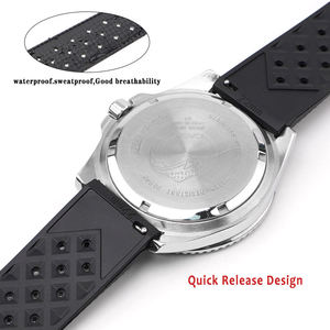 Correa de reloj de liberación rápida transpirable de alta calidad de 20mm y 22mm para <span class=keywords><strong>Casio</strong></span> para Seiko Green Water Ghost - Product Image 3