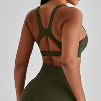 Soutien-gorge de sport personnalisé avec logo, antichoc, pour femme, sexy, push-up, haute élasticité, pour yoga et Pilates, vente en gros, respirant