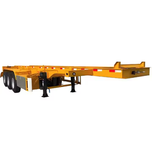 Remolque de Plataforma Plana con Bloqueo Giratorio de 2 Ejes, 40 Pies x 20 Pies, 32t, para Carga a Granel en Contenedores Portuarios - Product Image 1