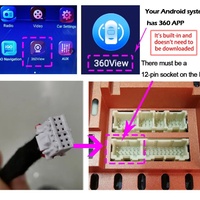 Accesorios para Auto NAVIRIDER H6, Cámara 360° 1080p 3D WDR, Sistema de Visión Envolvente, Grabador de Video de 4 Canales, WiFi Integrado