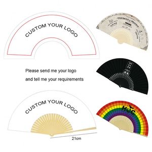 Abanico Plegable para Boda, Abanico de Mano de Plástico con Logotipo Personalizado para Publicidad - Product Image 2