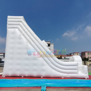 Château gonflable commercial tout blanc pour enfants, toboggan gonflable, parcours d'obstacles gonflable - Product Image 4