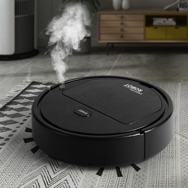 4 in 1 Rechargeable Robot Vacuum Cleaner with USB & Spray Wet & Dry Mopping for Home & Hotel Use