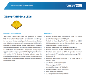 Meilleures ventes de puces LED CREE XLamps XHP50.2 XHP50B-00-0000-0D0HJ20E3 6500K 1151lm 2.8V 8.4W 5050 haute puissance - Product Image 2