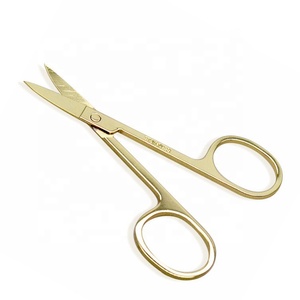 New Stainless Steel Curved Head Eyebrow Scissor Makeup Trimmer Facial Hair Remover Manicuring Scissor Nail <strong>Cuticle</strong> <strong>Tool</strong> - Product Image 4