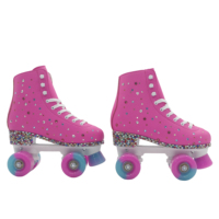 Vente en gros de patins à roulettes à quatre roues en cuir synthétique imperméable pour enfants