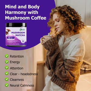 High Quality Matcha Mushroom 10 Mushroom Extract Blend Collagen Increased Immunity Energy Supplement Matcha Energy Powder - Product Image 4