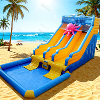 Toboggan aquatique gonflable en PVC de haute qualité pour les jeux de parc aquatique et l'utilisation extérieure résidentielle avec piscine hermétique et certifié CE