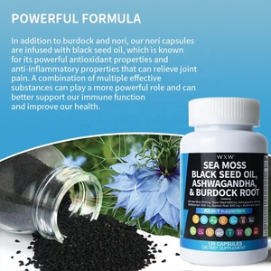 Capsules de qualité supérieure, très vendues, en stock, capsules d'algues marines, capsules d'huile de nigelle, compléments alimentaires, concentration et mémoire - Product Image 5