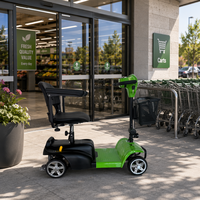 Scooter électrique portable à 4 roues, moteur 250W, 24V 12Ah, autonomie 15km, capacité de charge 120kg, pour personnes âgées, seniors, handicapés