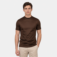 T-shirt Homme en Coton Mercerisé de Haute Qualité, Livraison Rapide, 200 Grammes, Séchage Rapide, Respirant, Manches Classiques, Style Business Décontracté