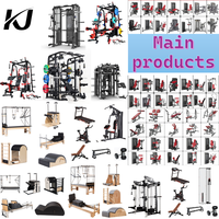Appareil de musculation multifonctionnel KJ en acier inoxydable, cadre de type portique, entraîneur complet unilatéral, machine à ramer