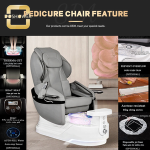 Controlador de Asiento para Técnico con Lavabo de Cristal de Diamante para Masaje Corporal Completo con Parchment, Paquete de Silla de Pedicura para Spa - Product Image 2