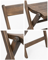 Chaise pliante moderne en bois massif avec dossier pour location de mariage, repas en plein air et mobilier d'hôtel de luxe