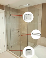 Cadre de douche sans cadre en verre pour villa moderne, hôtel, appartement, cour, balustrade en acier inoxydable, résistant à la rouille, installation facile