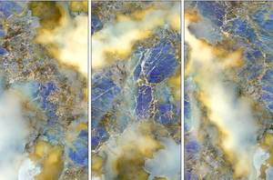 SGZ Golden Waves Vast Sea Blue-Gold, Piedra Sinterizada Translúcida Moderna, Gran Formato, 12 mm, Duradera, Ecológica, Impermeable, para Revestimiento de Paredes - Product Image 2