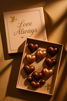 Boîte à chocolat en carton de maïs personnalisée pour la Saint-Valentin avec fentes, finition mate et impression UV dorée pour l'emballage alimentaire