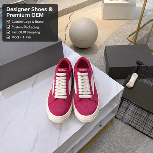 Luxury Designer Shoe for Men Women High Quality Magenta Pink Walking Shoes Casual Skate Sneakers Baskets New - Product Image 1