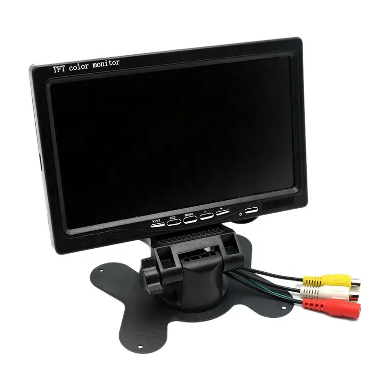 Car 7 Inch Monitor Display 12V-24V 7 inch TFT LCD Color HD Screen for Auto CCTV Reverse Rear View Backup Camera Stand or Shell