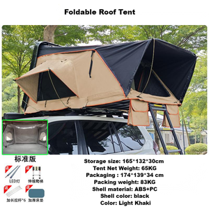 Tente de toit pour voiture, coque rigide en ABS avec tissu Oxford, quatre saisons, camping en plein air, ouverture automatique rapide avec échelle - Product Image 6