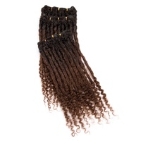 Extensions de Dreadlocks 100% Cheveux Humains Véritables BLT 6-18 Pouces, Bouclées aux Extrémités, Fait Main, Locs Permanents, Lots d'Extensions de Cheveux