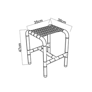 Banco de Ducha con Superficie Antideslizante de Plástico ABS, Tipo Cuadrado Grande para Baño - Product Image 2