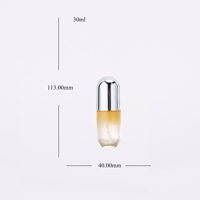 Flacon en forme de capsule personnalisable de 30 ml pour lotion, crème, sérum, emballage cosmétique