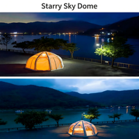 Tente sphérique gonflable de camping toutes saisons, portable, confortable, grand espace de vie, dôme imperméable en coton, ouverture automatique rapide